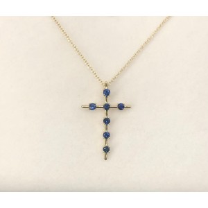 ΣΤΑΥΡΟΣ ΧΡΥΣΟΣ Κ18 ΜΕ ΖΑΦΕΙΡΙΑ 0,32CTS