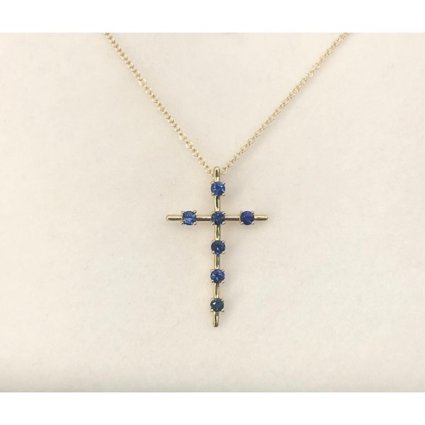 ΣΤΑΥΡΟΣ ΧΡΥΣΟΣ Κ18 ΜΕ ΖΑΦΕΙΡΙΑ 0,32CTS