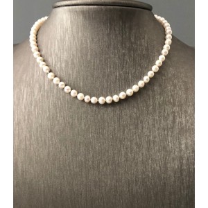 Κολιε από μαργαριτάρια 6-6,6 mm με χρυσό κούμπωμα κ14