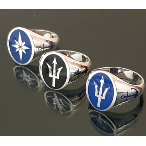 Δακτυλιδια από ασημί 925’ με σμαλτο