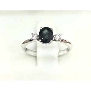Γυναικεια δαχτυλιδια - Δακτυλίδι με ορυκτό ζαφείρι βάρους 0,60 ct και brilliant 0,10ct σε λευκόχρυσο K18 ΔΑΧΤΥΛΙΔΙΑ
